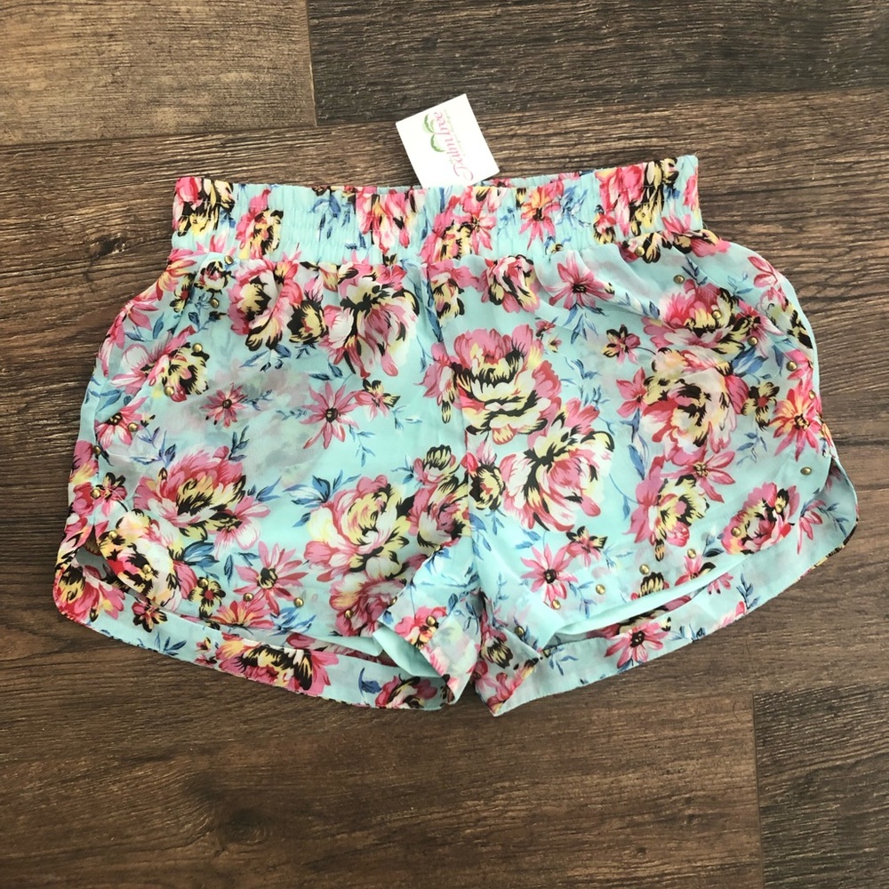 Silky Floral Shorts